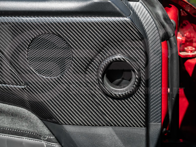 2024-Up Ford Mustang S650 | Factory Style Dry CARBON FIBER Interior Door Speaker Cover (Pair)