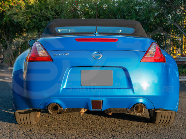 2009-2021 NISSAN 370Z Z34 STAINLESS STEEL AXLE BACK 4.5" DUAL TIPS EXHAUST (ANDOLIZED SILVER OR BURNT BLUE TIPS)