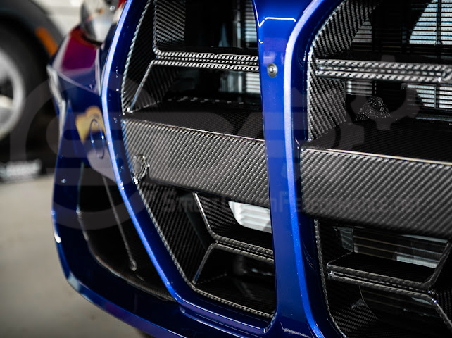 2021-Up BMW G80 M3 & G82 M4 W/ NO ACTIVE CRUISE CONTROL | CSL Style Carbon Fiber Front Kidney Grille Replacement