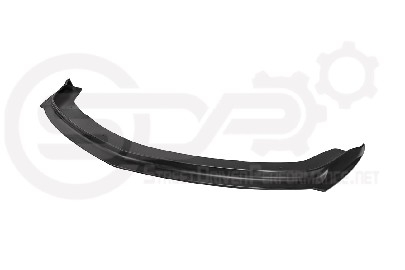 2008-2009 Pontiac G8 GXP front lip splitter by Street Driven Performance, made of polyurethane or carbon fiber, mounted on vehicle.