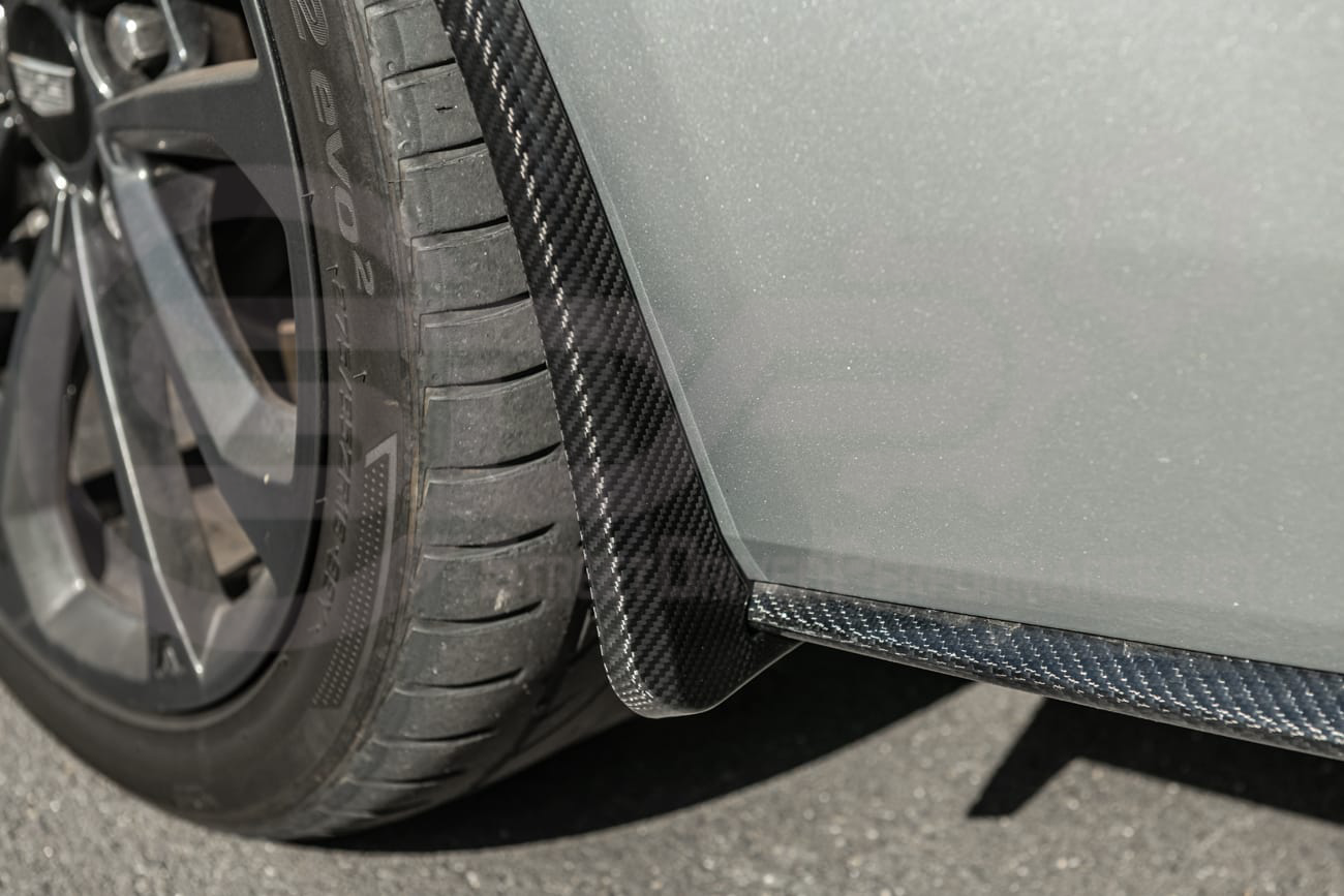 2016-2019 CADILLAC ATS-V SEDAN | SDP PERFORMANCE PACKAGE CARBON FIBER FRONT AND/OR REAR MUD FLAPS SPLASH GUARDS PAIR