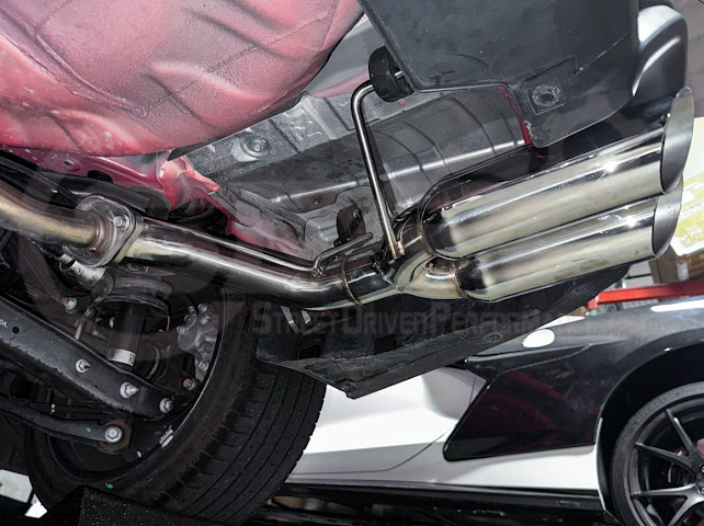 2022-PRESENT SUBARU WRX | MUFFLER DELETE BOSO AXLE BACK EXHAUST (CHROME OR BURNT BLUE TIPS)