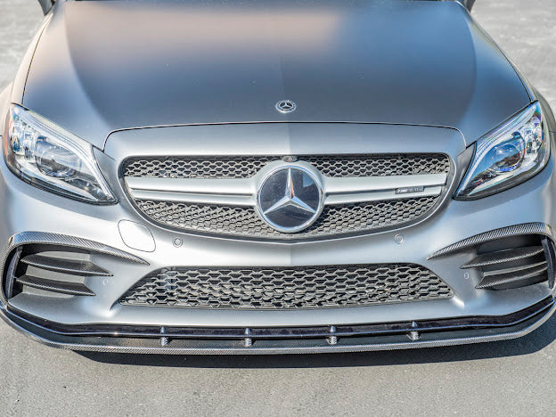2019-Up C205 W205 Mercedes C-Class AMG Factory Style Carbon Fiber Front Air Vent Cover Pair