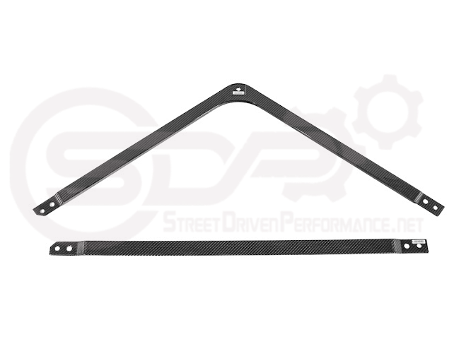 2021-UP BMW G80 M3 & G82/G83 M4 DRY CARBON FIBER ENGINE STRUT BRACE BRACKET TOWER BARS