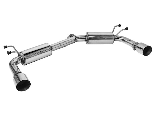 2019-Up Mazda 3 Hatchback | T-304 Dual Muffler Axle Back Burnt Tips Exhaust