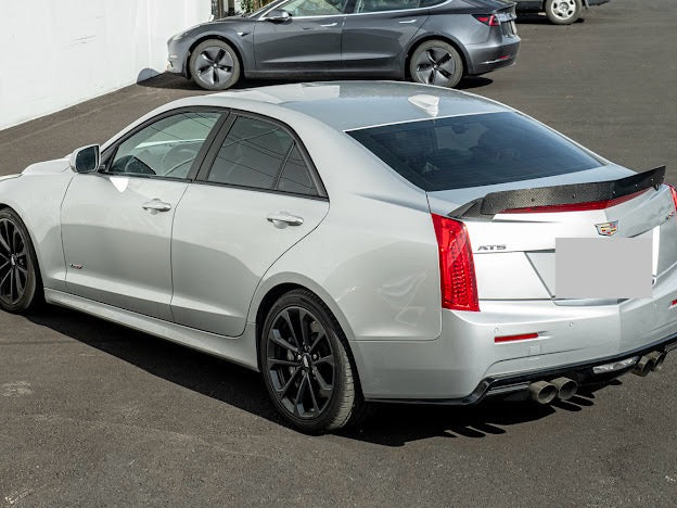 2016-2019 Cadillac ATS-V Sedan  | Wickerbill Trunk Spoiler Wing Carbon Fiber