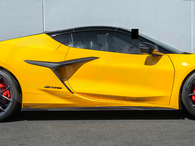 2023+ CHEVROLET CORVETTE C8 Z06/ E-RAY / ZR1 | CARBON FIBER SIDE AIR INTAKE DOOR GARNISH LOWER TRIM PAIR