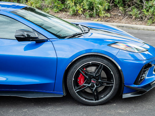2020+ CHEVROLET CORVETTE C8 CARBON FIBER SIDE WHEEL FENDER PAIR