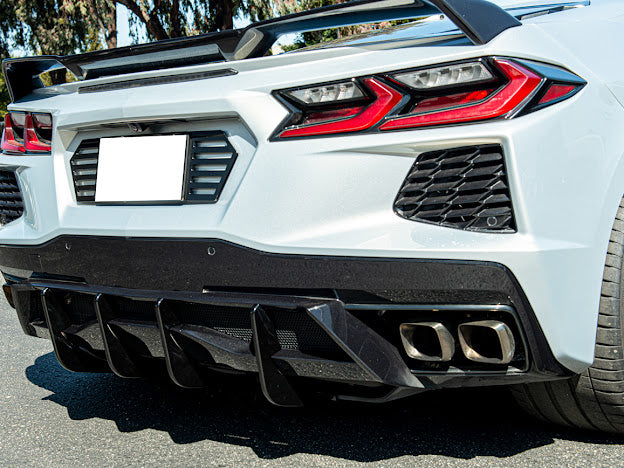 2020+ CORVETTE C8 Z51 REAR LOWER DIFFUSER FINS *ADD-ON*