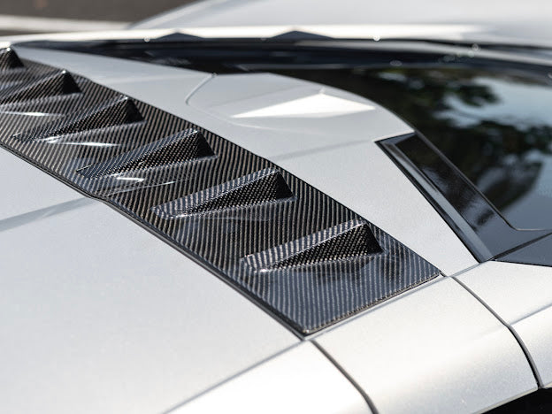 2020+ CHEVROLET CORVETTE C8 COUPE | CARBON FIBER REAR ROOF WING SPOILER VORTEX GENERATORS