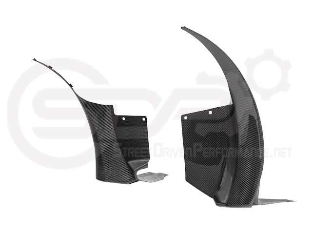 2005-2013 Corvette C6 Widebody | Carbon Fiber Front Fender Rear Splash Shield Pair