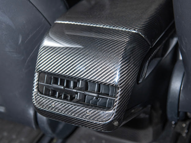 2020-UP TESLA MODEL 3 & Y CARBON FIBER INTERIOR REAR AIR OUTLET COVER