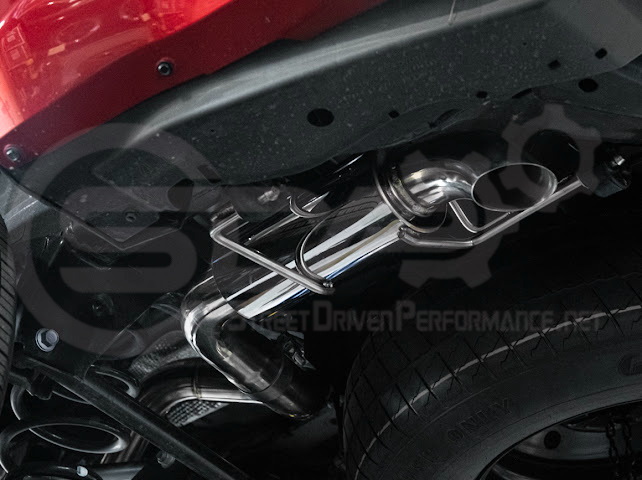 Toyota 4Runner 2025-up cat-back exhaust system by Street Driven Performance with chrome or burnt blue turn down tips.