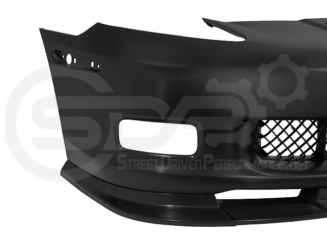 2005-2013 CHEVROLET CORVETTE C6 BASE | C6 ZR1 STYLE PRIMER BLACK FULL FRONT BUMPER CONVERSION KIT (Copy)