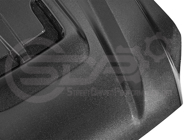 2022-UP TOYOTA TUNDRA | SDP CARBON FIBER FRONT VENTED HOOD WITH SIDE VENTS