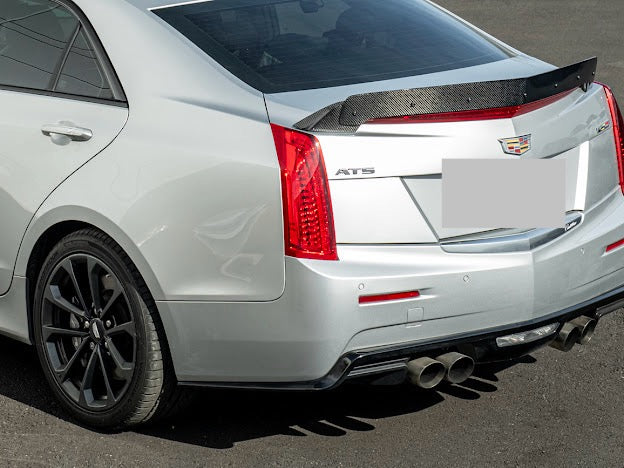 2016-2019 Cadillac ATS-V Sedan  | Wickerbill Trunk Spoiler Wing Carbon Fiber