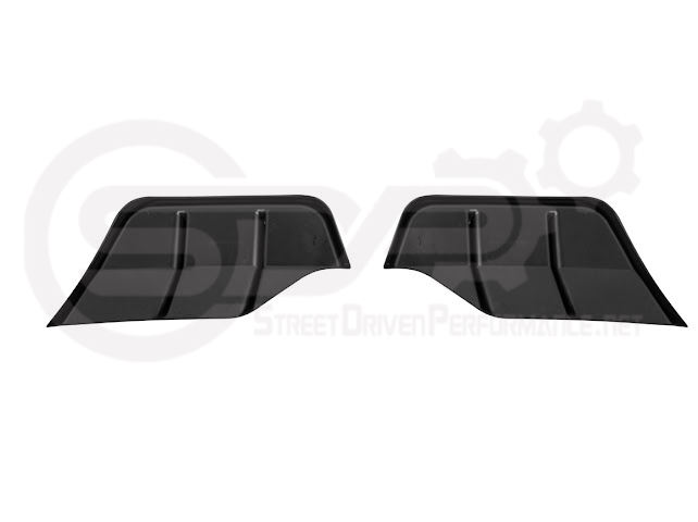 2025-Up Tesla Model Y | Fast Style Glossy Black Rear Bumper Finned Diffuser