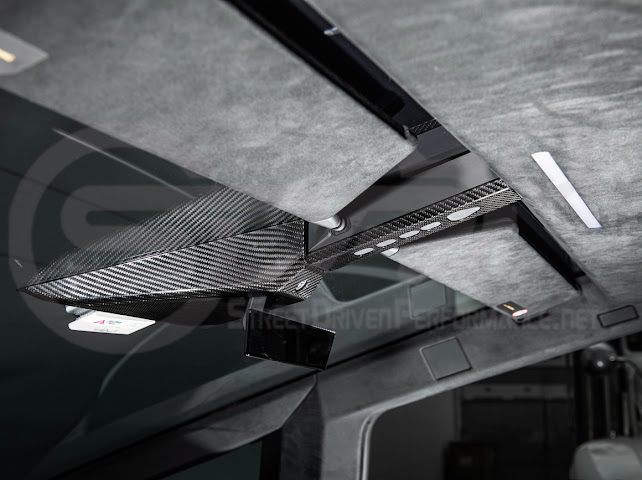 2024-Up Tesla Cybertruck | Interior DRY Carbon Fiber Rear View Mirror Upper Trim Cover