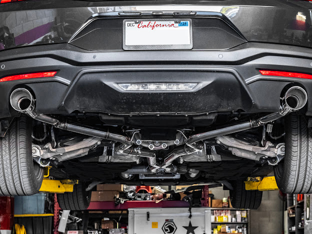2024-PRESENT FORD MUSTANG S650 GT | STRAIGHT CAT BACK DUAL BURNT TIPS EXHAUST