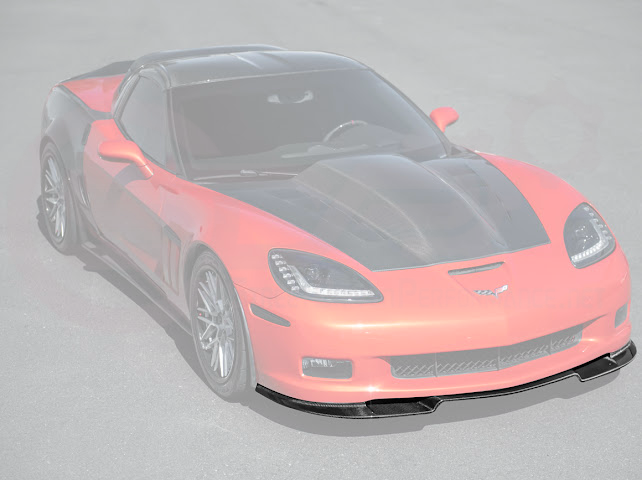 2005-2013 C6 Corvette - 427 /Grand Sport / Z06 / ZR1 | ZRA1 Style Front Splitter Lip Ground Effects (Carbon Fiber or Primer Black)