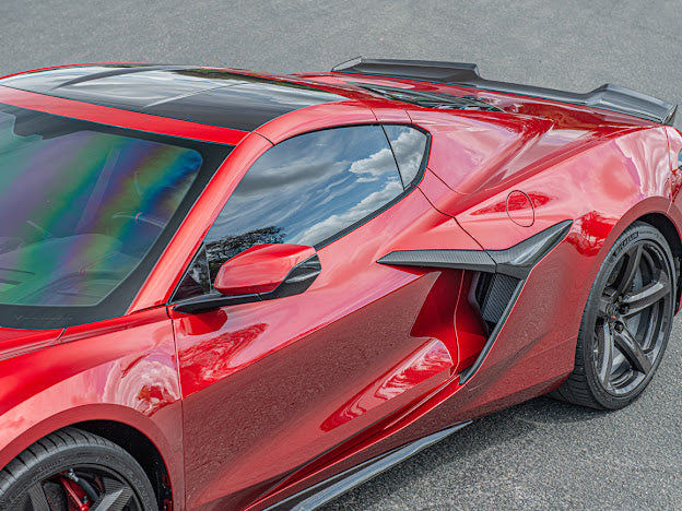2023+ CHEVROLET CORVETTE C8 Z06/ E-RAY | CARBON FIBER SIDE FENDER VENT DOOR HANDLE TRIM PAIR