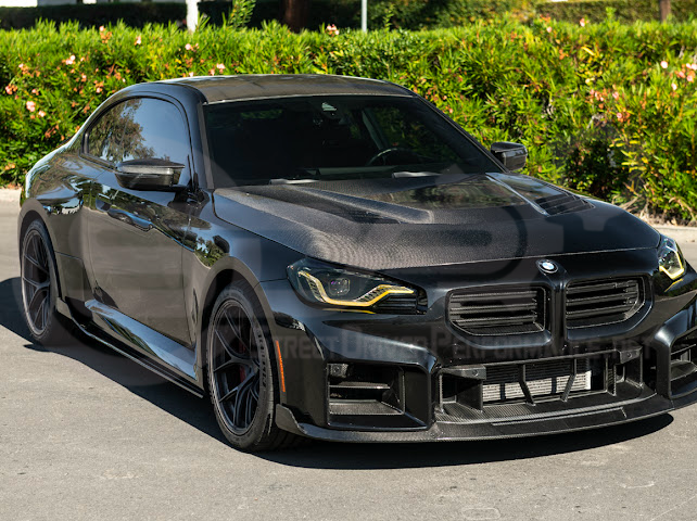 2023-Up BMW G87 M2 | TR Style 3PCS Carbon Fiber Front Bumper Splitter Lip Ground Effects