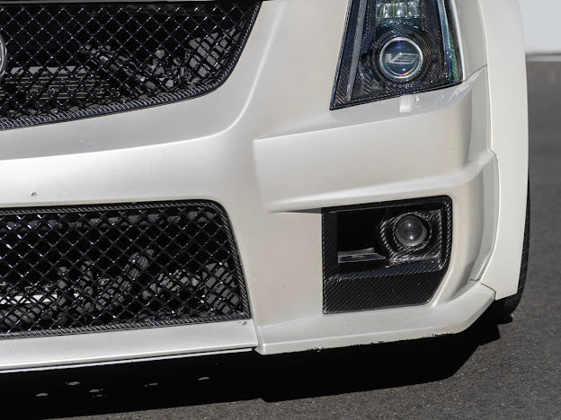 2009-2015 Cadillac CTS-V V2 - Carbon Fiber Fog Light Bezels / Covers