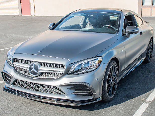 2019-Up C205 W205 Mercedes C-Class AMG Factory Style Carbon Fiber Front Air Vent Cover Pair