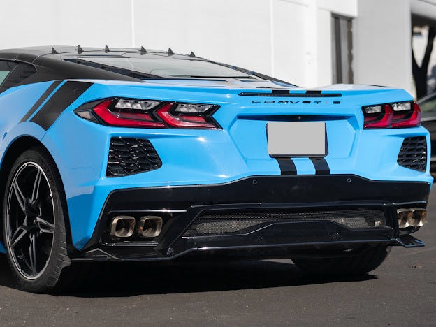 2020-Up Corvette C8 Stingray, Z51, & E-Ray | CARBON FLASH METALLIC Rear Bumper *ADD-ON* Diffuser Lip