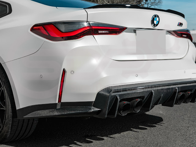 2021-PRESENT BMW G82/G83 M4 | 3D STYLE CARBON FIBER REPLACEMENT 3PCS REAR DIFFUSER APRON