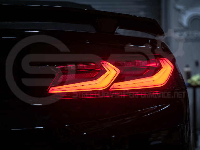 2016-2018 Chevrolet Camaro | C8 Style Sequential Signal LED Rear Taillights Pair (Clear / Red / Smoke Lens)