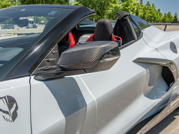 2020+ CORVETTE C8 STINGRAY & Z51 | CARBON FIBER ANTI WIND BUFFETING COVER