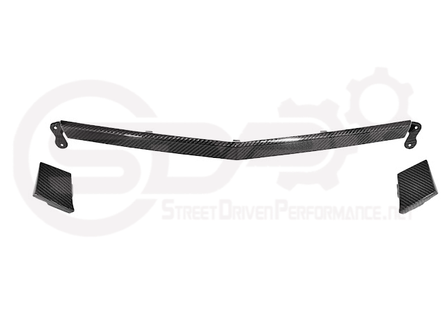 2023-Up Corvette C8 Z06 | Factory Style CARBON FIBER Front Grille License Holder Tow Trim