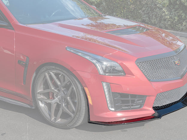 2016-2019 CADILLAC CTS-V3  | FRONT LIP SPLITTER GROUND EFFECTS AND WHEEL ARCHES - CARBON FIBER