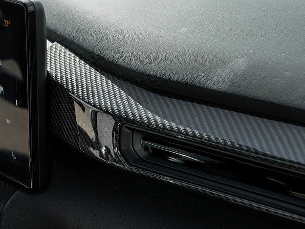 2024-UP FORD MUSTANG S650 | CARBON FIBER PASSENGER SIDE AC OUTLET TRIM COVER PANEL
