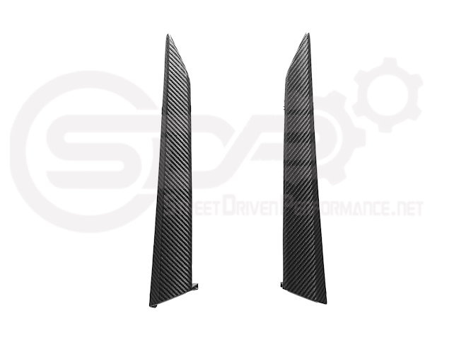Carbon fiber side fender intake vent door for 2023 Corvette C8 E-Ray and Z06 by Street Driven Performance, showcasing sleek vent trim.