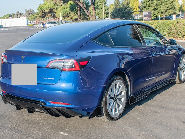 2017-UP TESLA MODEL 3 PERFORMANCE REAR BUMPER DIFFUSER