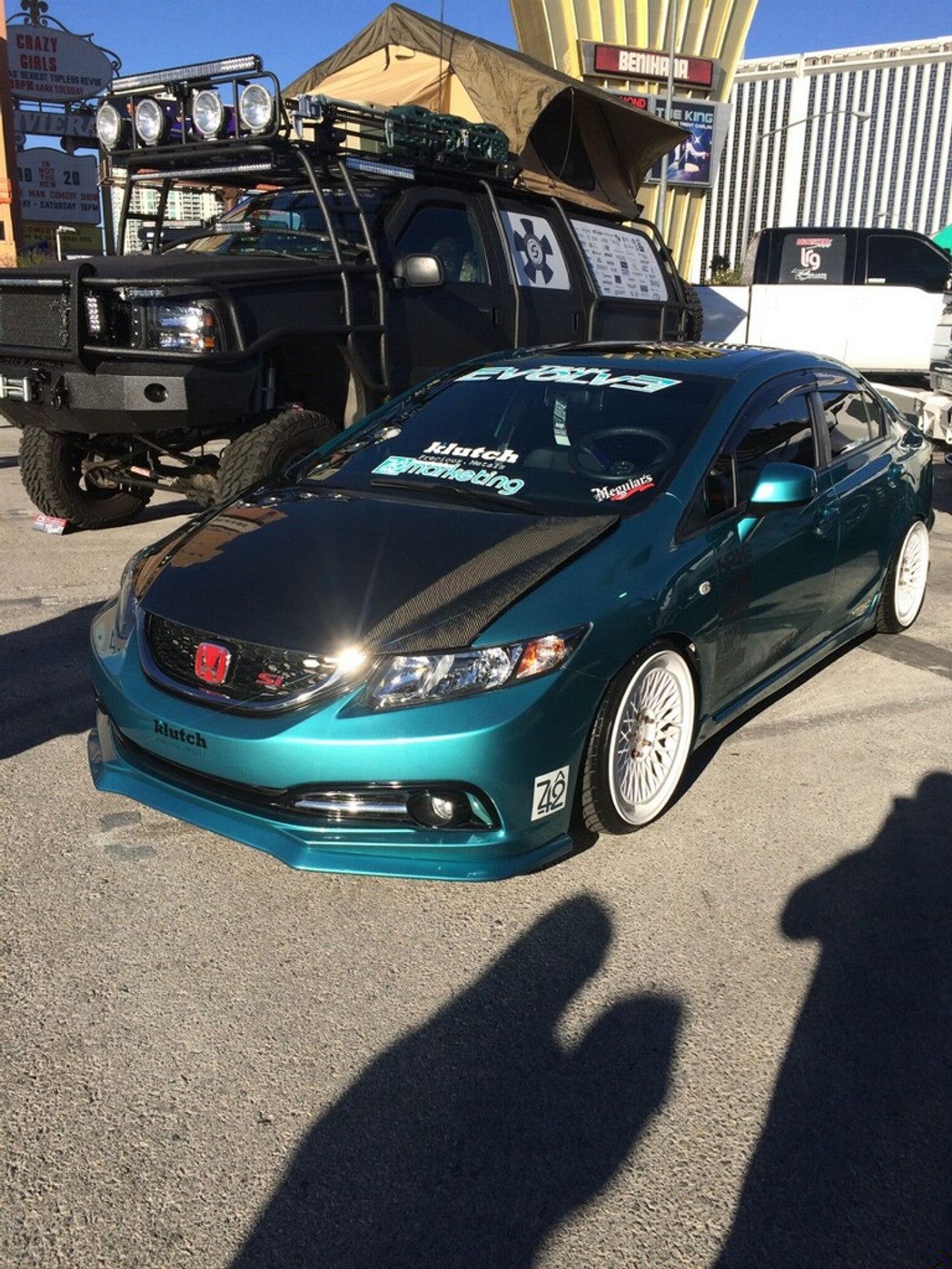 AC247HC - Advan OEM Design 2013-2015 Honda Civic 4 Drs Carbon Hood