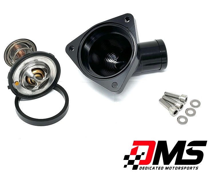 DMS Black Billet Thermostat Housing with LS3 Style 160 Degree Thermostat for all Gen V LT Engines