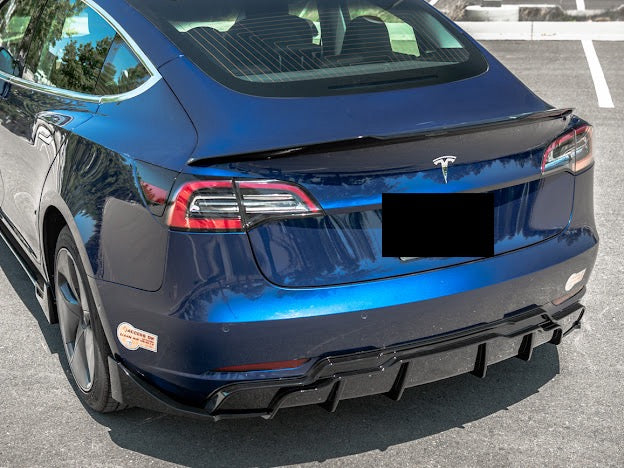 2017-UP TESLA MODEL 3 REAR BUMPER DIFFUSER