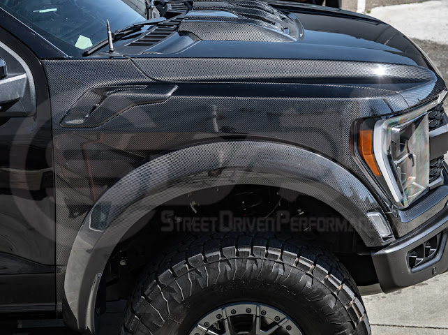 2021-UP F-150 RAPTOR | FACTORY STYLE CARBON FIBER SIDE FENDERS & VENTS REPLACEMENT