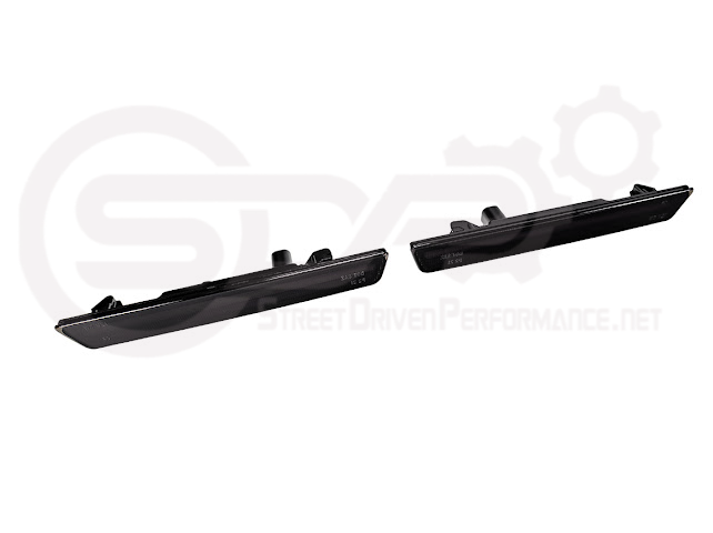 2015-2023 Dodge Challenger | Rear Bumper Side Marker Lens w/ Red LED Reflector Light Pair (Clear / Red / Smoke)