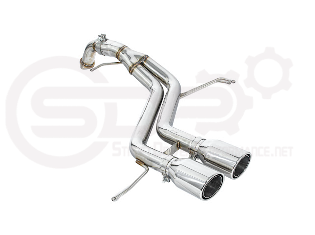 Hyundai Veloster Turbo 2013-2018 exhaust axle back dual 4-inch muffler delete with Burnt Tips or Chrome finish.