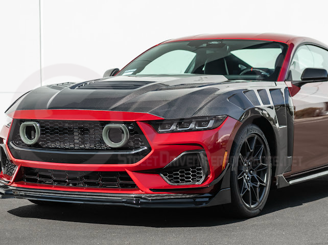 2024-UP FORD MUSTANG ECOBOOST & GT | GTV STYLE FRONT UPPER GRILLE LED AIR INTAKES