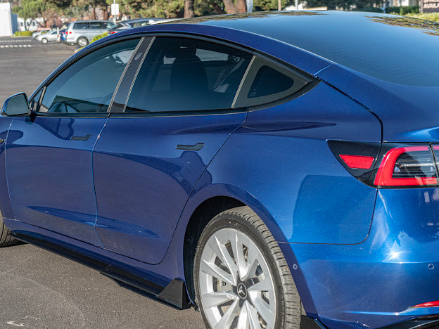 2017-UP TESLA MODEL 3 TRACK SIDE SKIRTS ROCKER PANELS GROUND EFFECTS