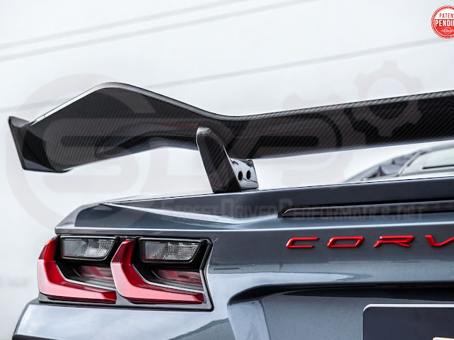 2023-Present Chevrolet Corvette C8 Z06 & E-Ray | Z06 GM Factory Style CARBON FIBER Rear High Wing Spoiler W/ Z07 Performance Package