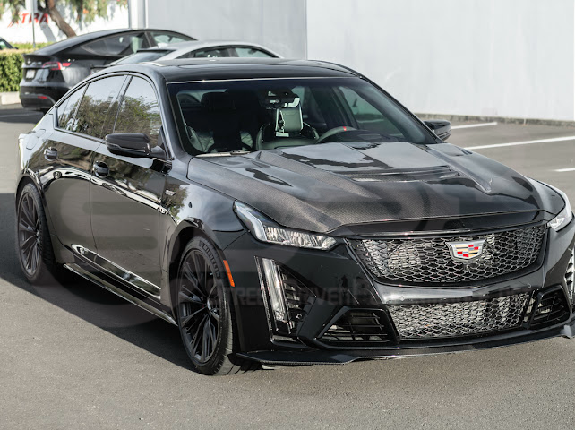 2022-2024 CADILLAC CT5-V BLACKWING SEDAN | FACTORY STYLE CARBON FIBER FRONT LIP SPLITTER GROUND EFFECTS