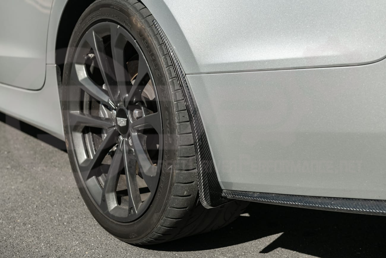 2016-2019 CADILLAC ATS-V SEDAN | SDP PERFORMANCE PACKAGE CARBON FIBER FRONT AND/OR REAR MUD FLAPS SPLASH GUARDS PAIR