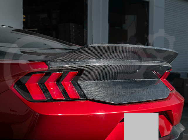 2024-Up Ford Mustang S650 | Factory Integrated Ducktail Style Carbon Fiber Replacement Rear Trunk Lid