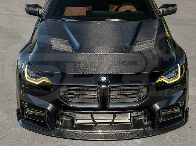 2023-Up BMW G87 M2 | V Style CARBON FIBER Front Vented Heat Extraction Hood